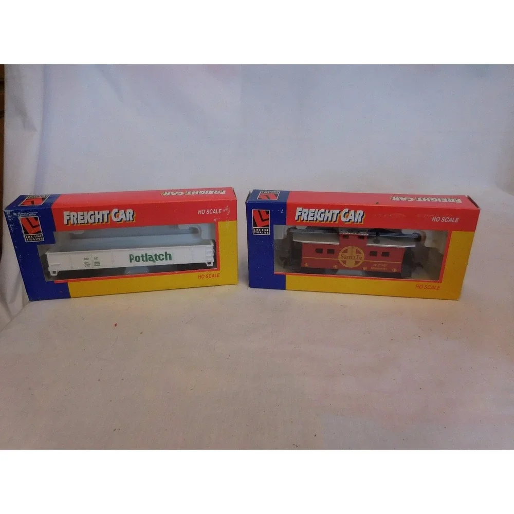Life Like HO Scale 8581 Potlatch‎ Gondola Plus SANTA FE CABOOSE #8552 NIB